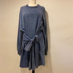 Acid Wash Sweatshirt Dress